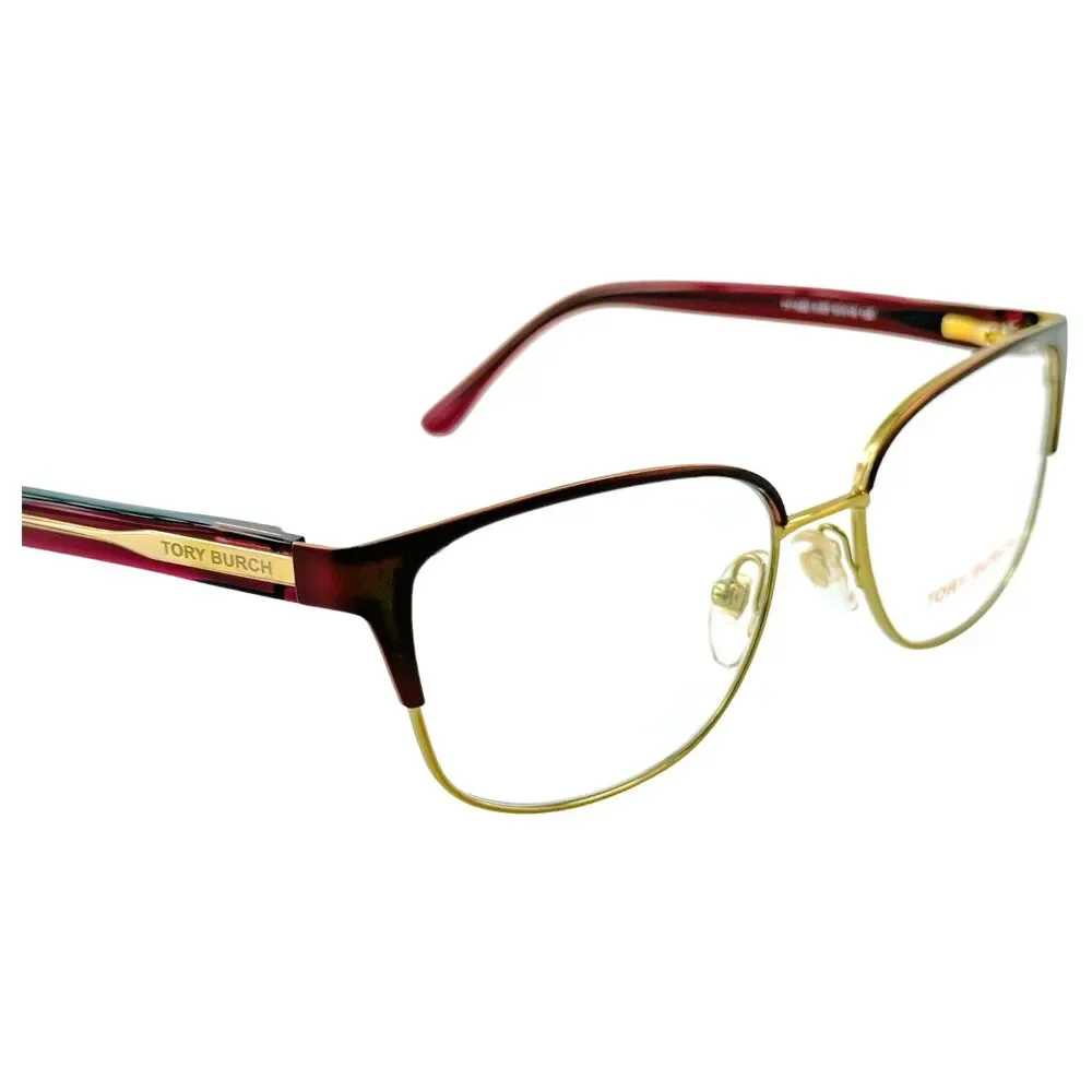 Tory Burch TY1052 Womens Metal Eyeglass Frame 3197 Bordeaux Gold 51-16